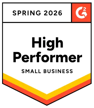 ContextQA G2 badge - High Performer Small business